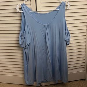 Light Blue Off the Shoulder Top
